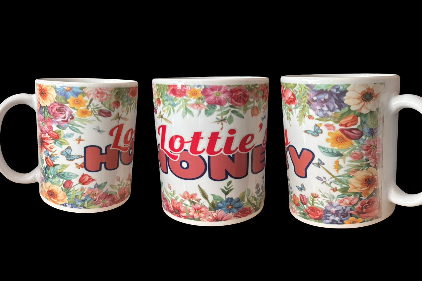 Mug - Floral with Text