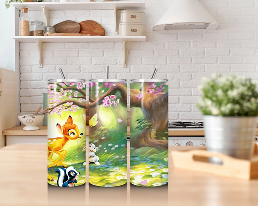 20 oz Skinny Tumbler Cartoon