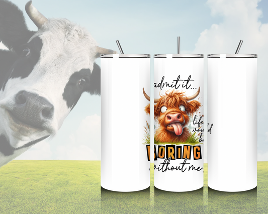 20 oz Skinny Tumblers Highland Cows