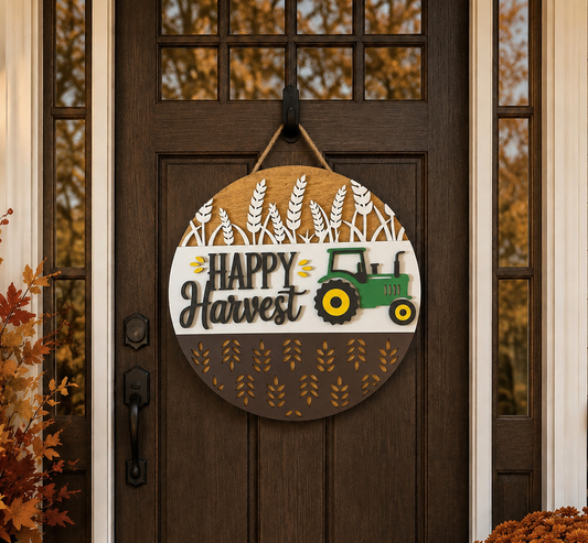 Fall Door Hanger - Happy Harvest