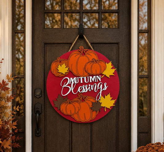 Fall Door Hanger - Autumn Blessings