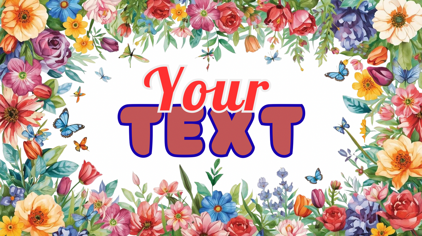 Mug - Floral with Text