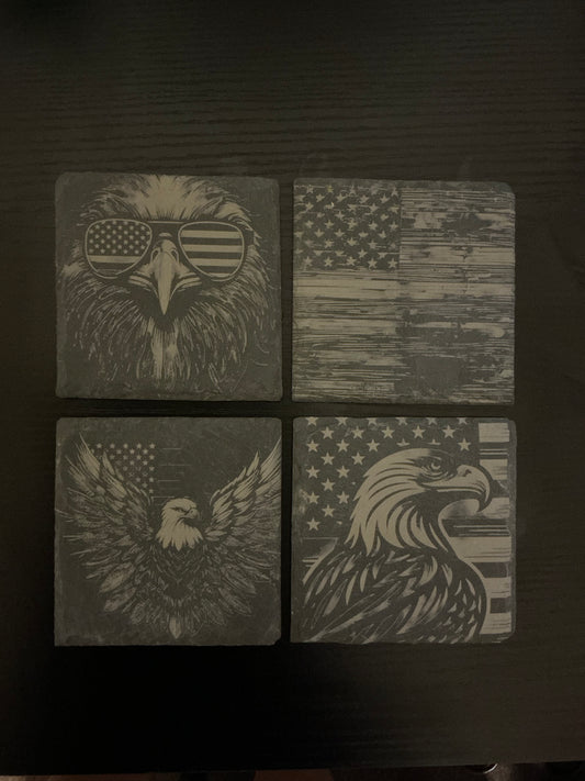 Slate Coasters - Patriotic
