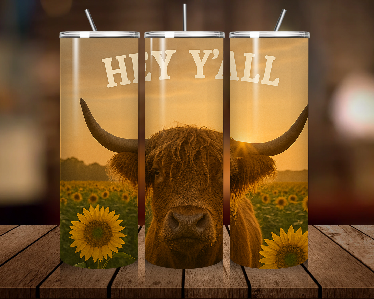 20 oz Skinny Tumblers Highland Cows