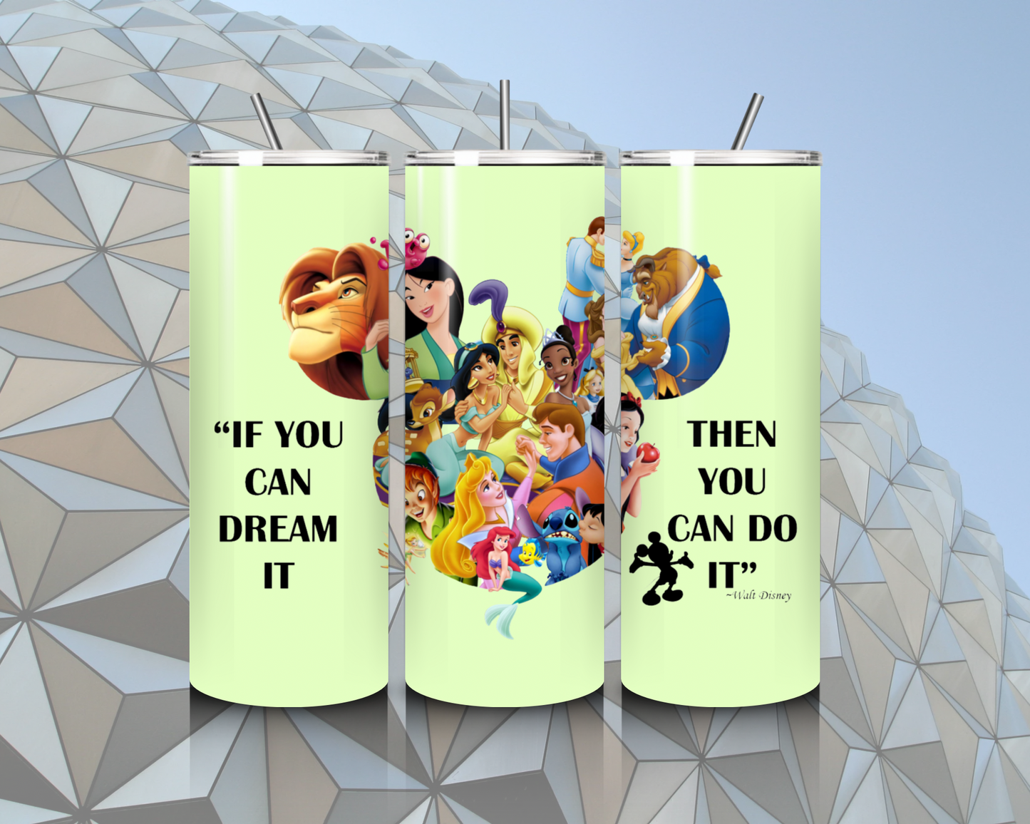 20 oz Skinny Tumbler Cartoon