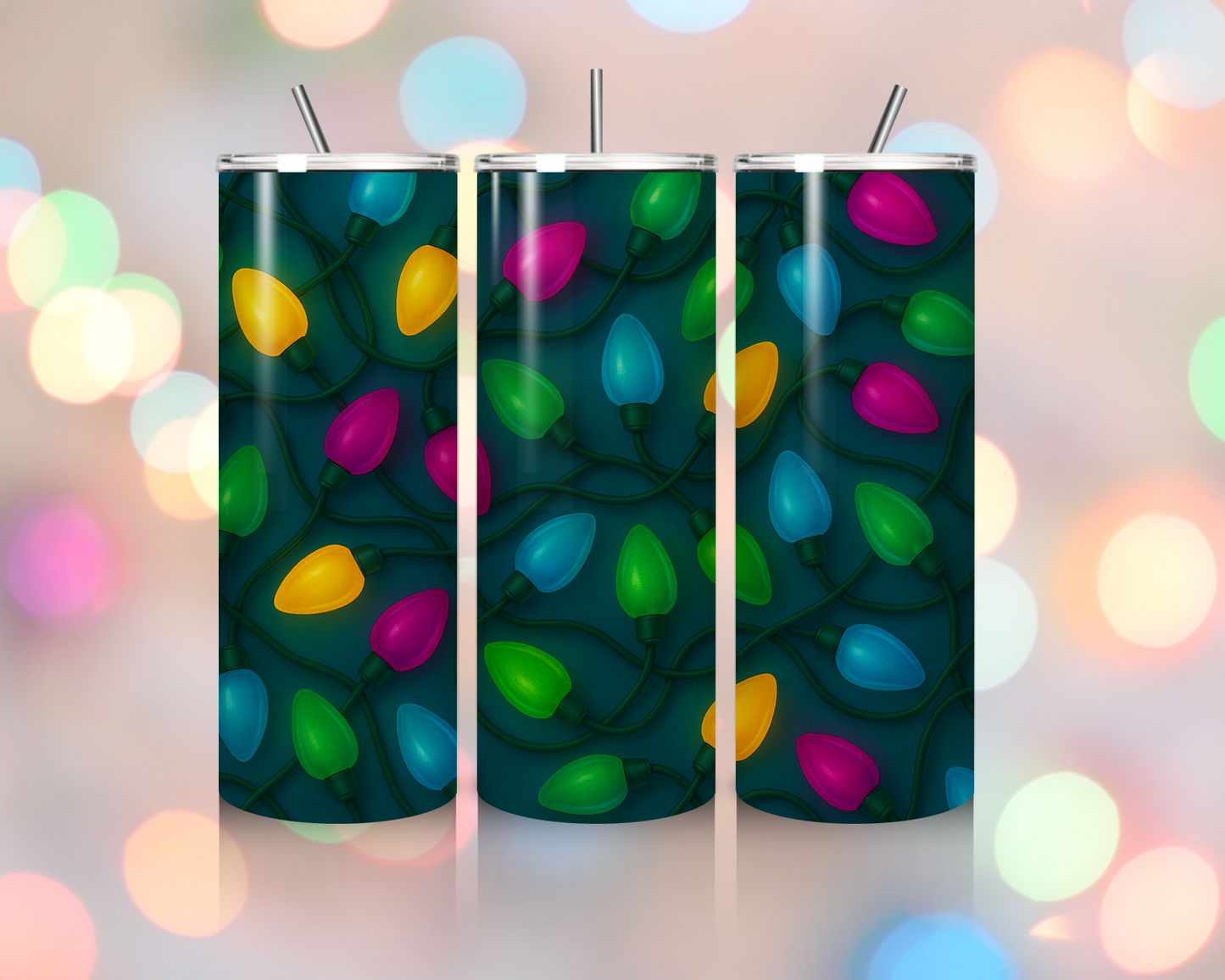 20 oz Skinny Tumbler Christmas