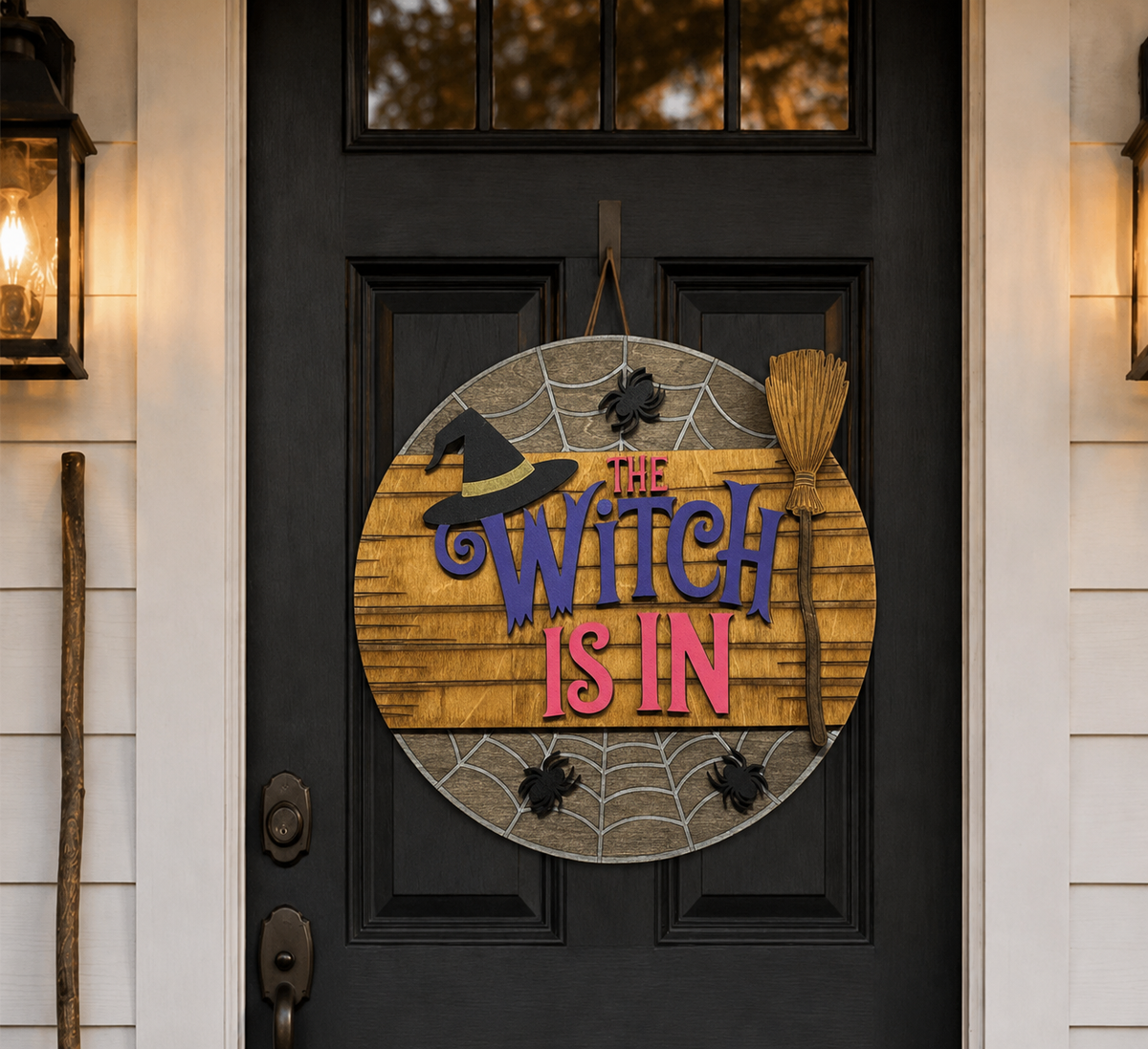Halloween Door Hanger - Witch Is In