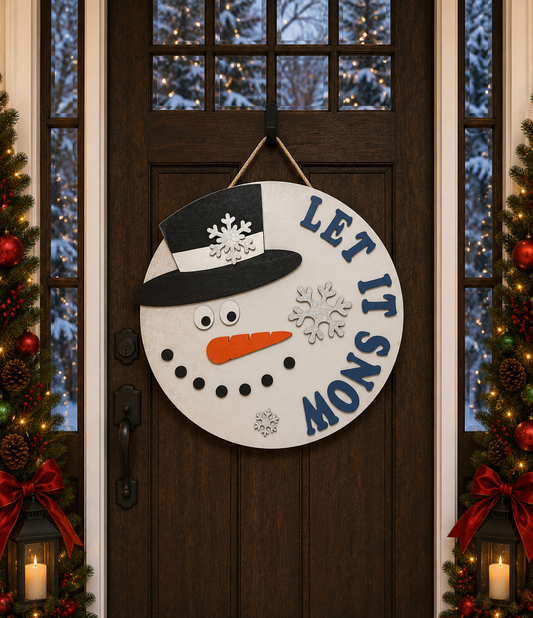 Christmas Door Hanger - Let It Snow