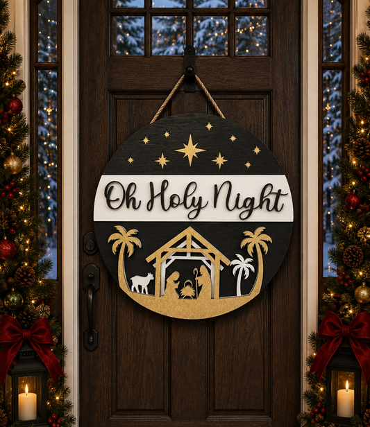 Christmas Door Hanger - Oh Holy Night