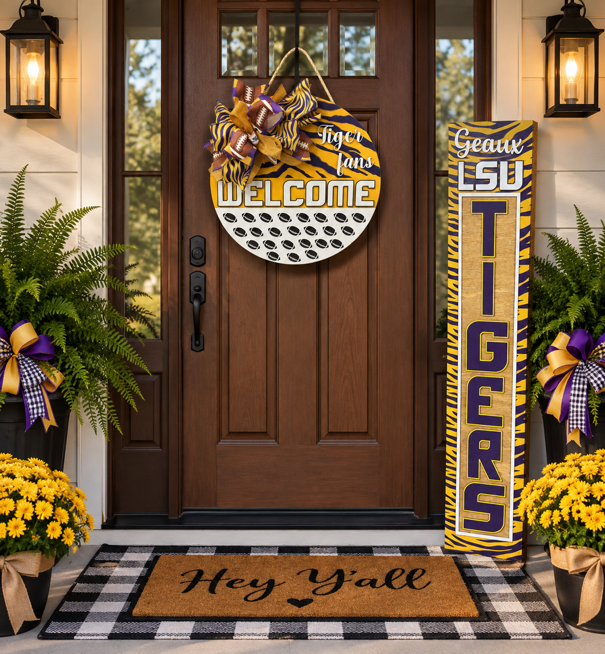 LSU Door Hanger & Porch Leaner