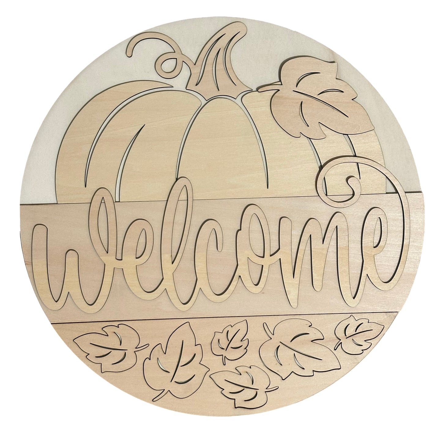 Fall - Welcome - Pumpkin Leaves